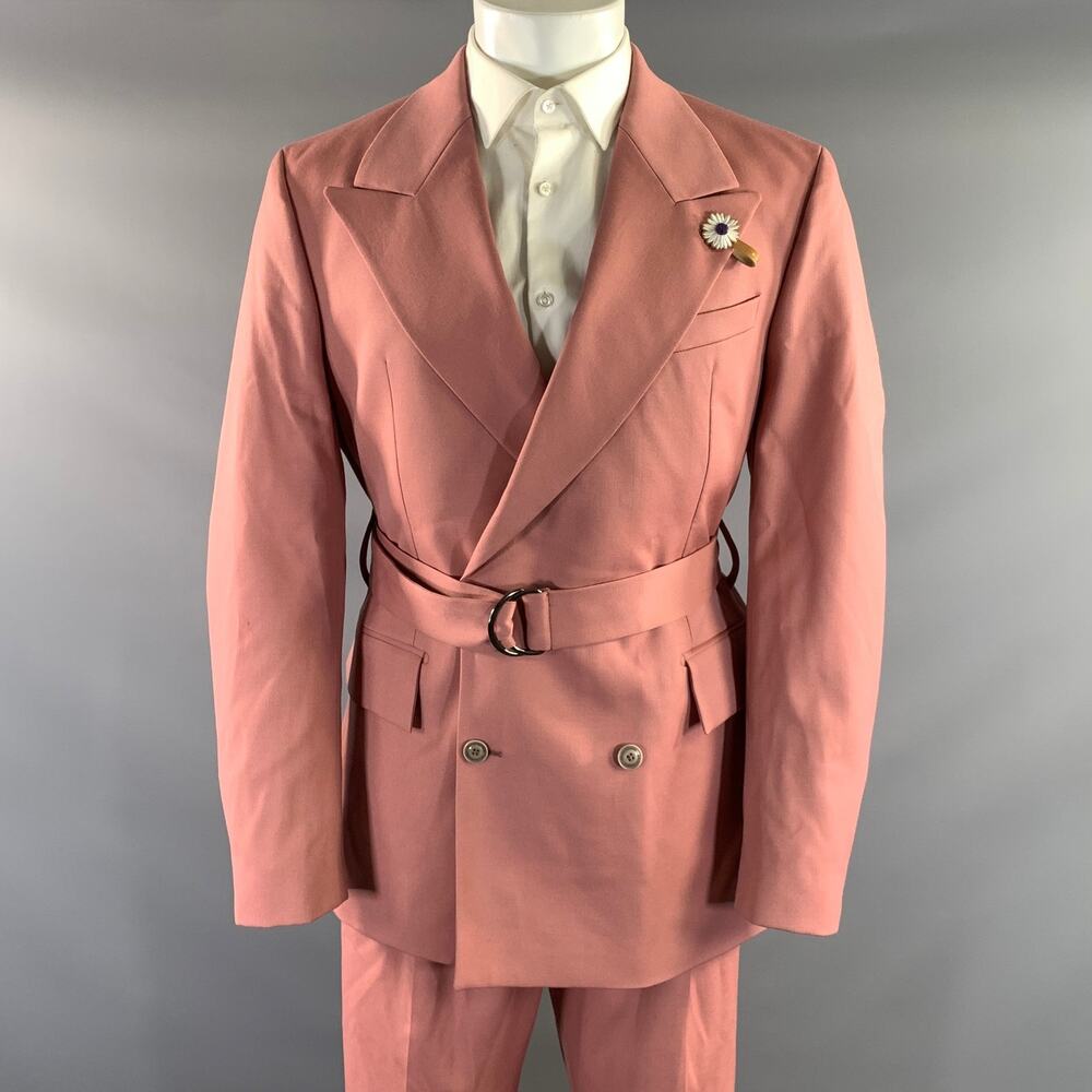 BALDESSARINI Pink Wool Double Breasted Suit